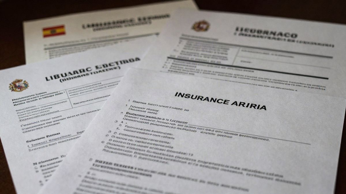 Imagen ilustrativa: documentos de pólizas de seguros sobre una mesa con luz natural, representando la industria aseguradora.
