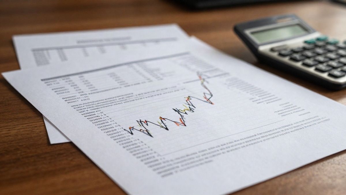 Illustrative image: financial documents on a desk with natural light, symbolising investments and corporate finance.