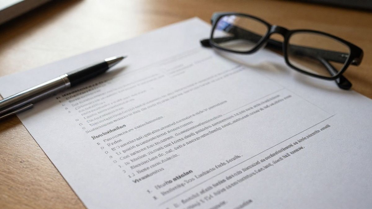Imagen ilustrativa: un documento de ofertas de empleo sobre una mesa de madera con un bolígrafo y unas gafas de lectura, iluminado por luz natural.