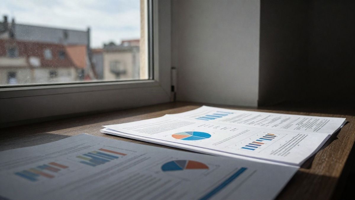 Illustrative image: office with natural light and investment documents on a table, representing the business environment in Spain.
