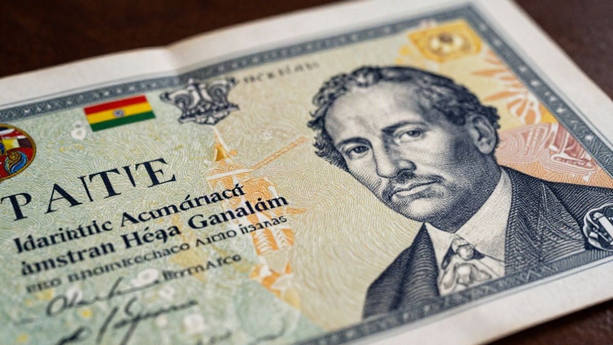 Illustrative image: detail of a company's stock certificate, focusing on its decorative and graphic elements.