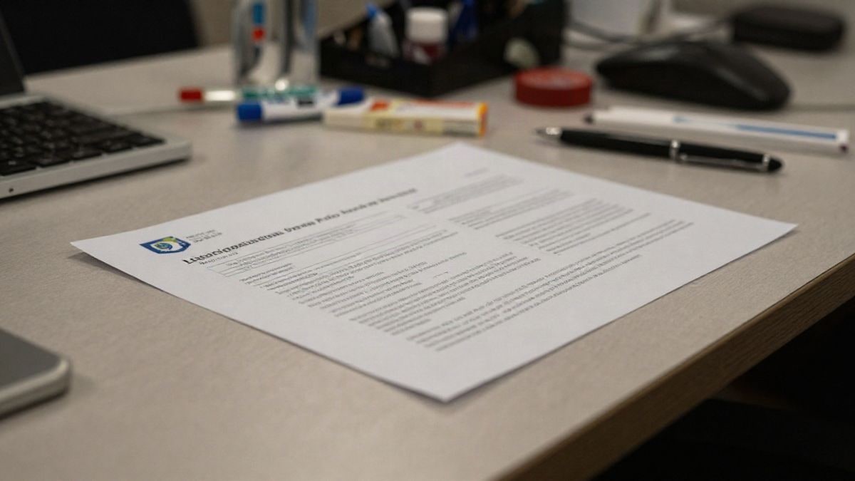 Illustrative image: a desk with headphones and office supplies, representing a neutral and professional work environment.