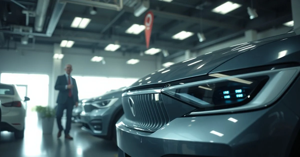 Concesionario de coches eléctricos en Colombia con un Kia EV2 en exhibición