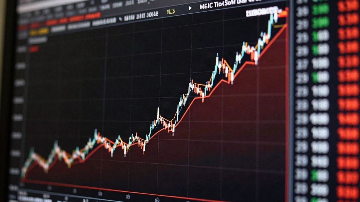 Illustrative image: financial market graph showing upward trends with economic data, no identifiable people or elements.