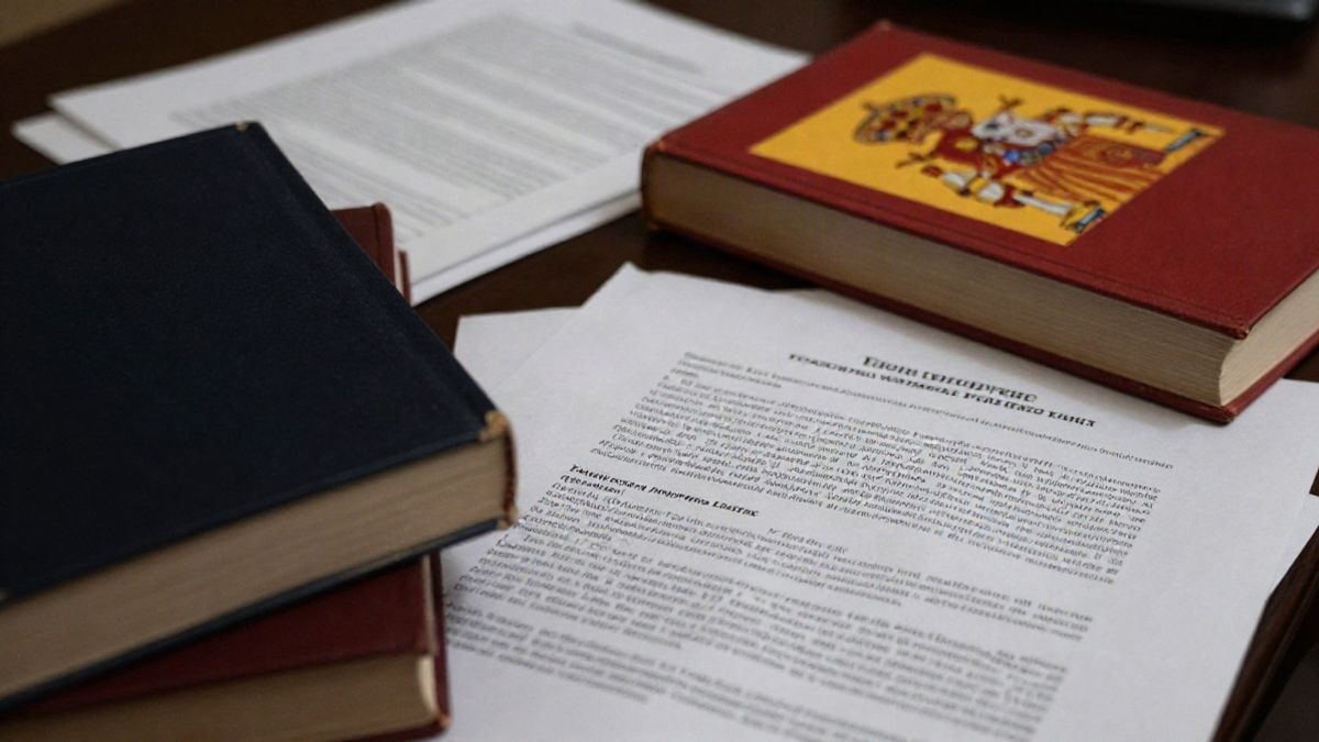 Illustrative image: documents and law books on a desk, representing international legislative changes and China's legal framework.