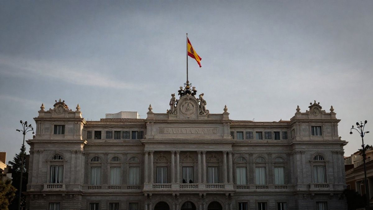 Illustrative image: a government building with a waving flag, symbolising political control and debates on technology regulation