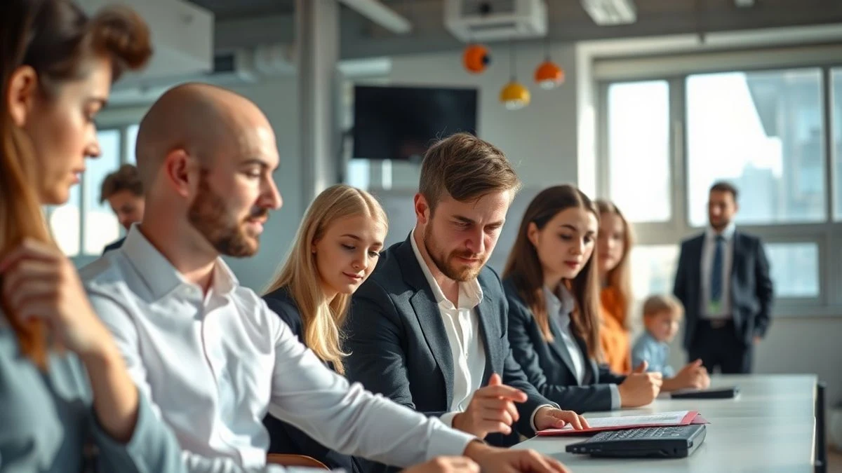 Imagen ilustrativa: aula de formación profesional con jóvenes trabajando en proyectos prácticos