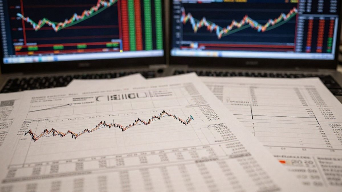 Illustrative image: financial market chart with fluctuating lines, representing the activity of the Ibex 35.