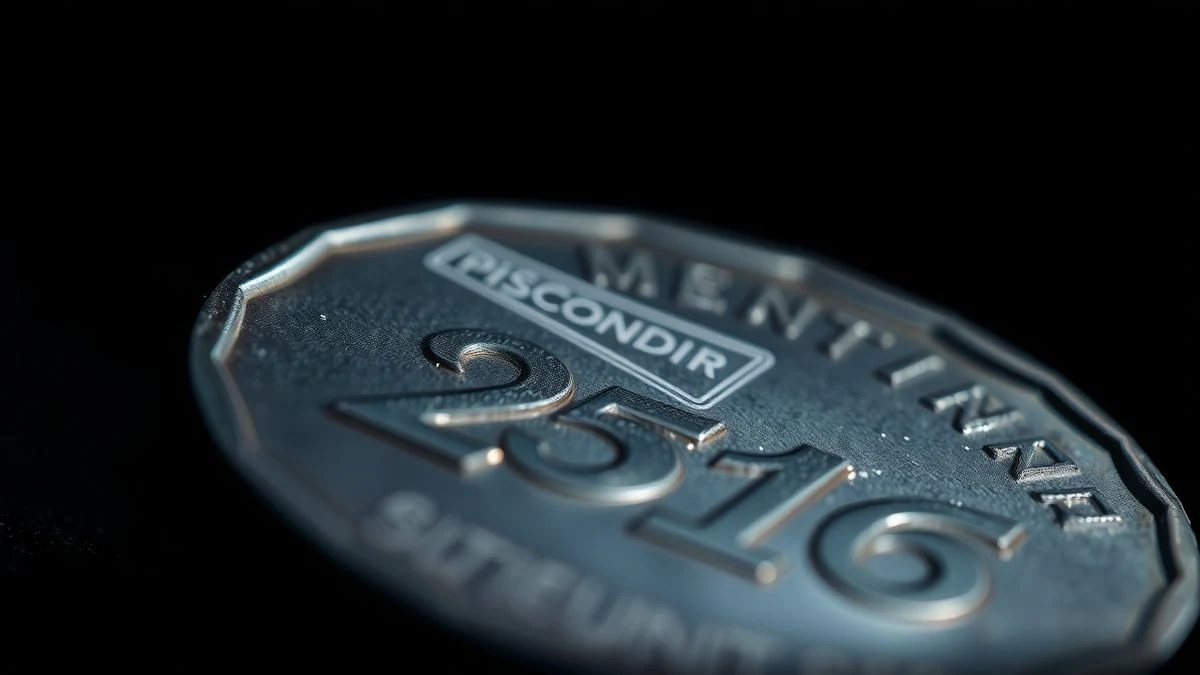 Imagen ilustrativa: primer plano de una moneda de plata con reflejos metálicos sobre fondo oscuro