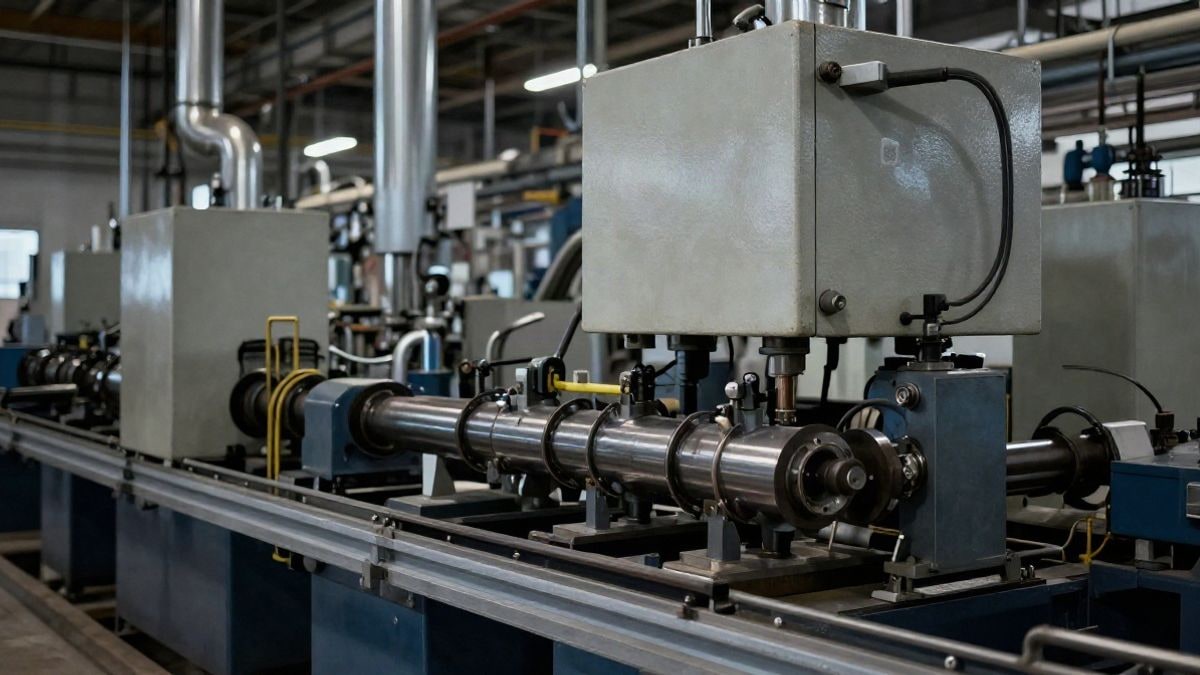Imagen ilustrativa: detalle de una instalación industrial moderna con maquinaria en funcionamiento