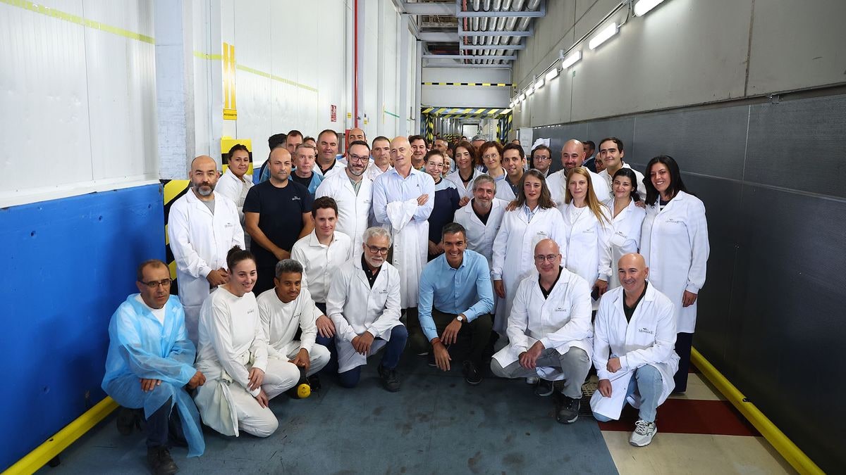 Imagen ilustrativa: ángulo bajo a ras de suelo de una nave industrial moderna con cielo despejado al fondo
