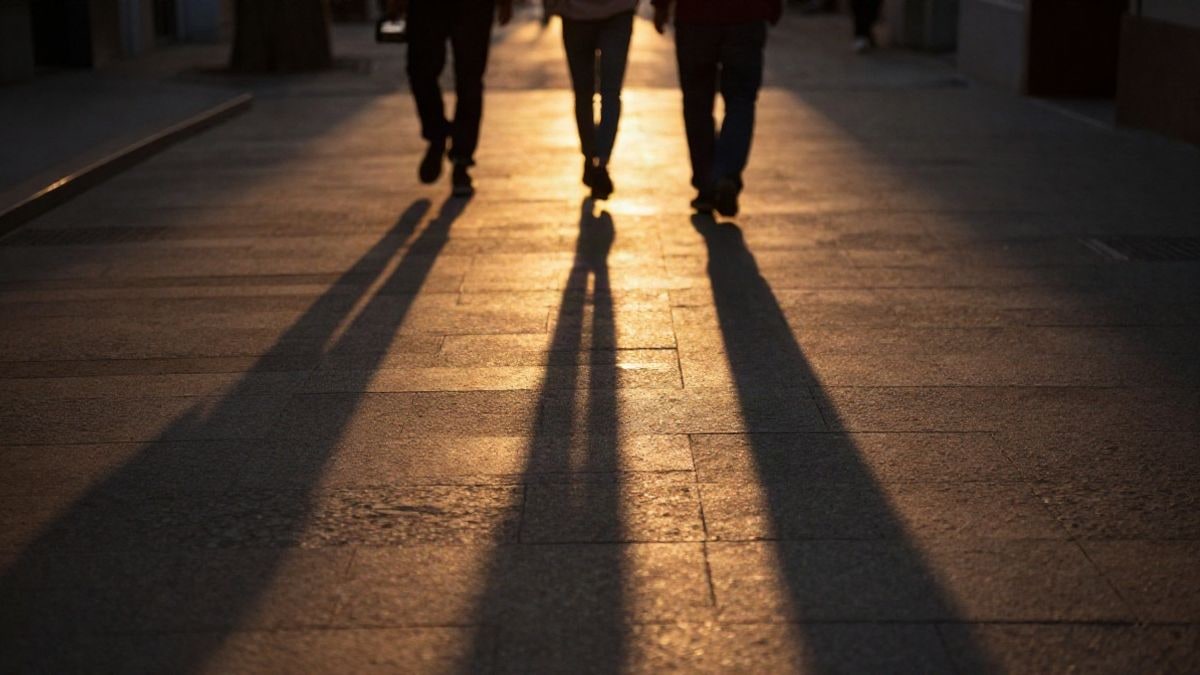 Illustrative image: sunset scene with long shadows evoking the use of technology in a research context