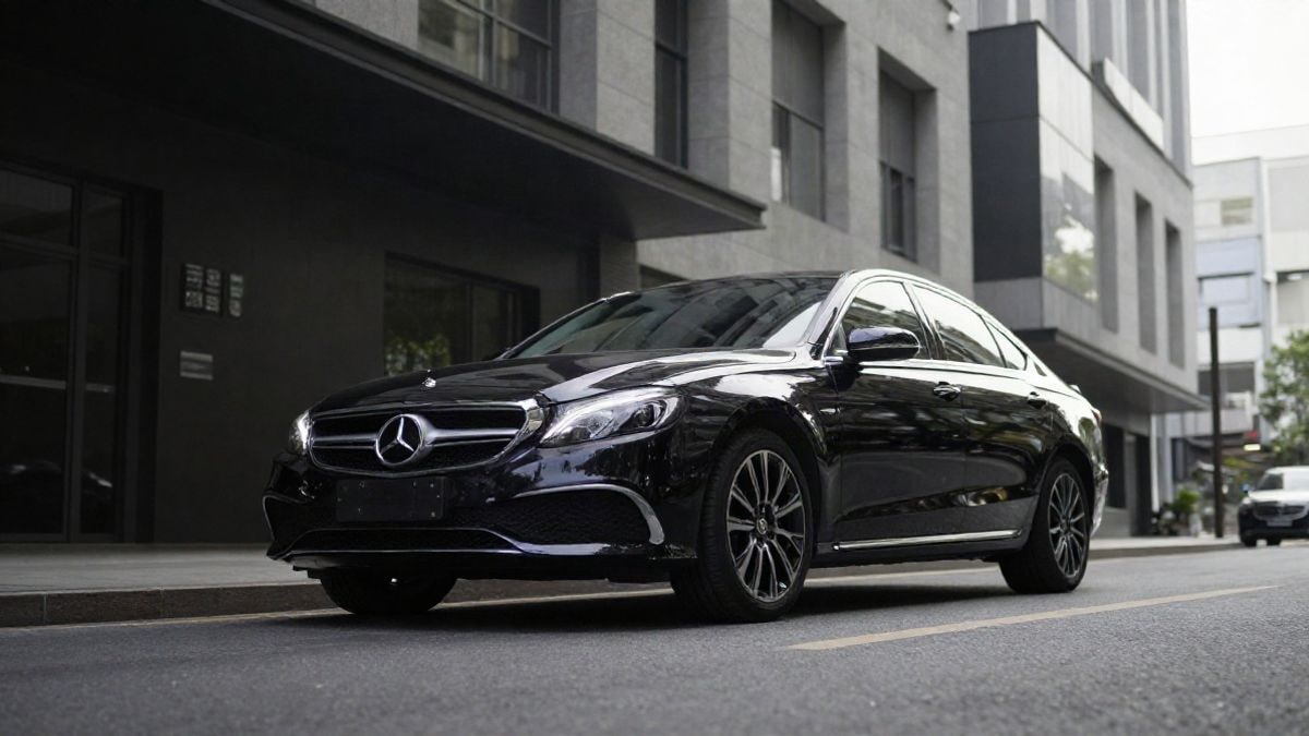 Illustrative image: a luxury SUV in a modern urban setting, with dramatic natural light and shallow depth of field.