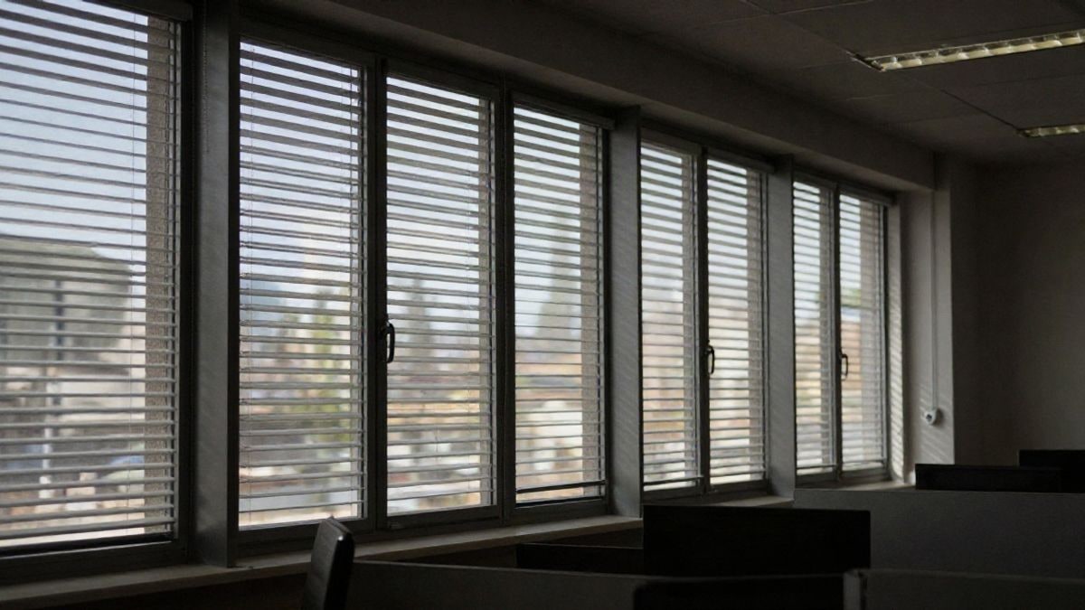 Imagen ilustrativa: escena de oficina corporativa con luz lateral, sin personas ni elementos identificables