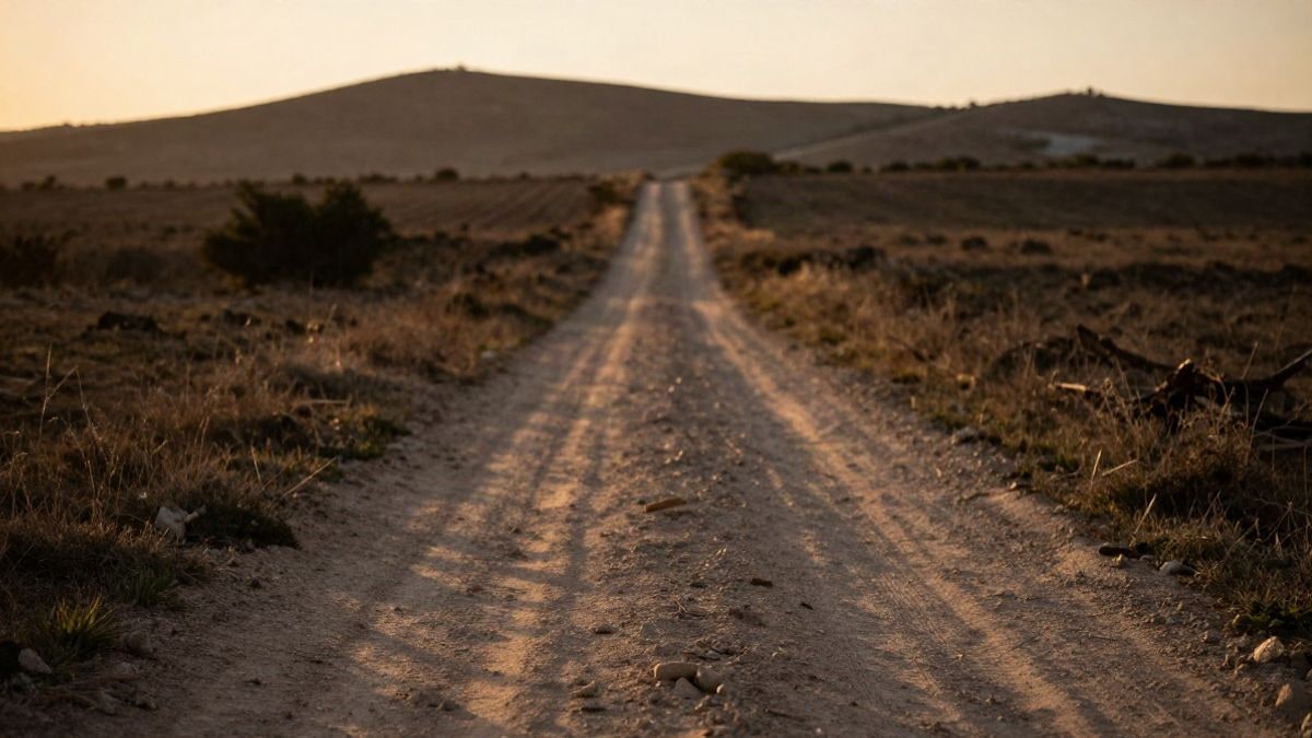 Illustrative image: rural paths converging towards the horizon in an Asturian landscape