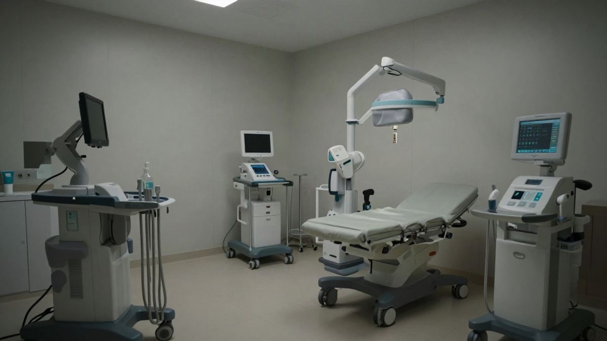 Illustrative image: interior of a modern medical clinic with advanced equipment, representing innovative health treatment topics.