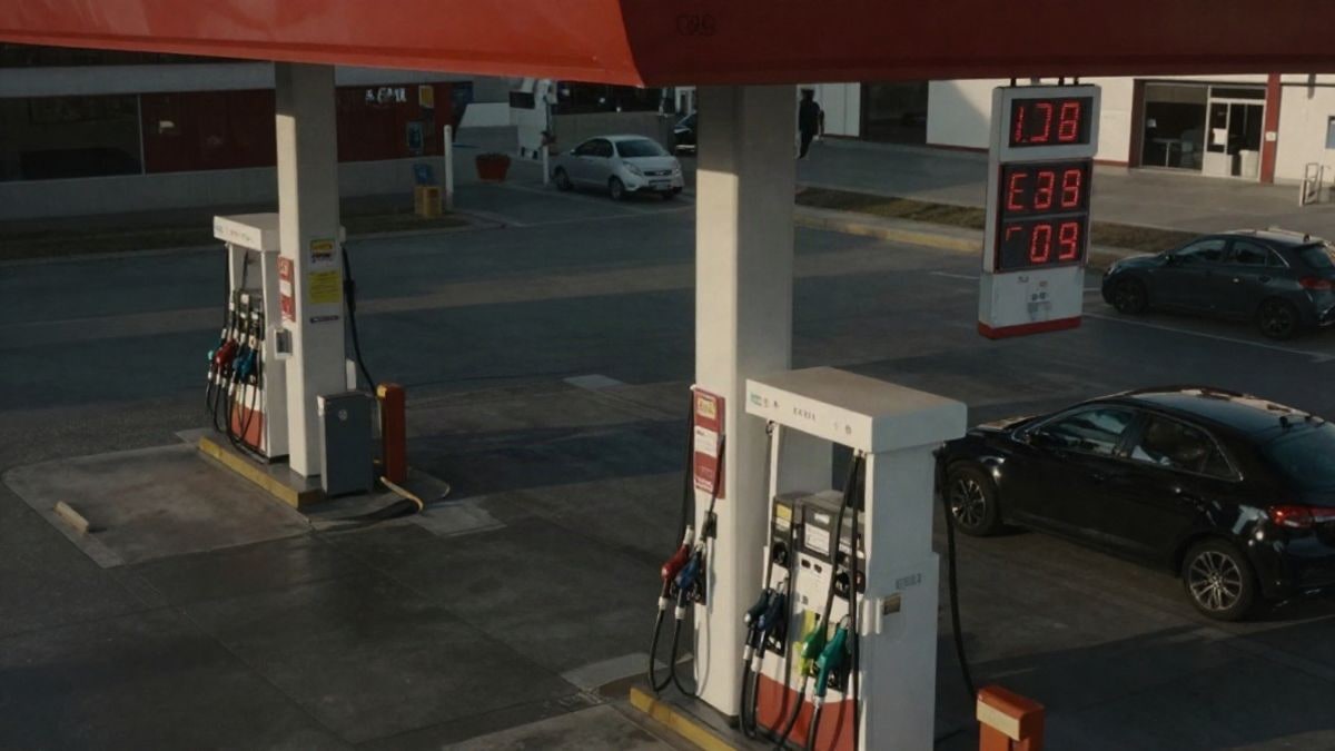 Imagen ilustrativa: estación de servicio con surtidores y precios de combustible visibles, en un contexto español.