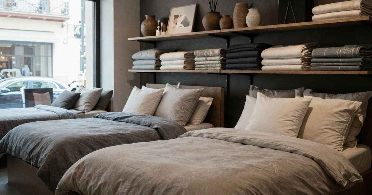 Imagen ilustrativa: interior de una tienda de muebles y decoración con luz natural lateral.